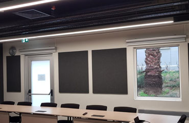 ABB acoustic wall panel application in meeting room